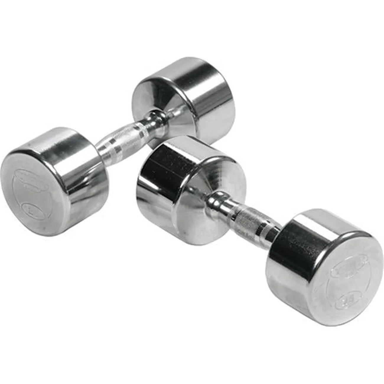 33031 Solid Steel Professional Chrome Dumbbell with Ergo Grip - 30 Lbs